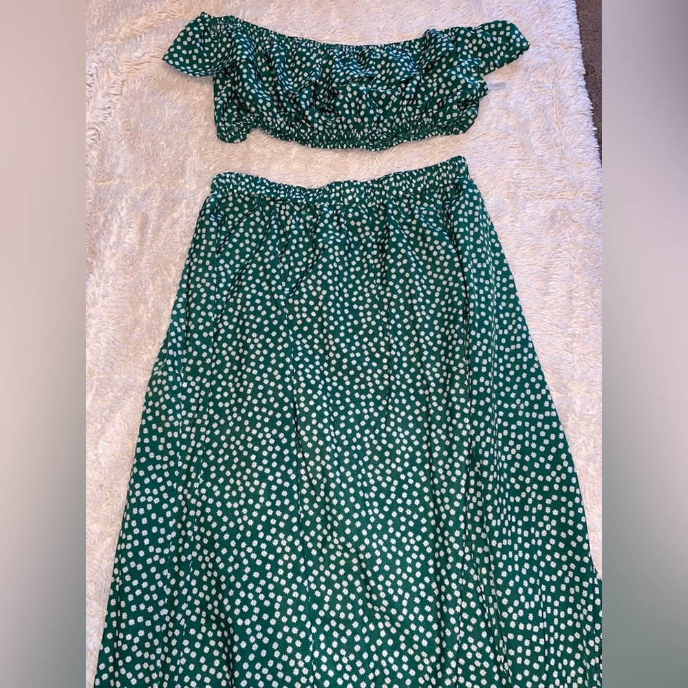 Green Polka Dot Skirt